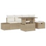 Conjunto de sofá de jardín 6 pcs Beige ratán sintético en Sofás de exterior | Comprar online en Foru.es