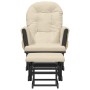 Sillón de lactancia con taburete tela blanco crema de vidaXL, Mecedoras - Ref: Foro24-351668, Precio: 268,51 €, Descuento: %