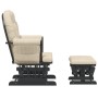 Sillón de lactancia con taburete tela blanco crema de vidaXL, Mecedoras - Ref: Foro24-351668, Precio: 268,51 €, Descuento: %
