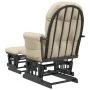 Sillón de lactancia con taburete tela blanco crema de vidaXL, Mecedoras - Ref: Foro24-351668, Precio: 263,76 €, Descuento: %