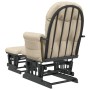 Sillón de lactancia con taburete tela blanco crema de vidaXL, Mecedoras - Ref: Foro24-351668, Precio: 268,51 €, Descuento: %