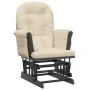 Sillón de lactancia con taburete tela blanco crema de vidaXL, Mecedoras - Ref: Foro24-351668, Precio: 263,76 €, Descuento: %