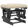 Sillón de lactancia con taburete tela blanco crema de vidaXL, Mecedoras - Ref: Foro24-351668, Precio: 263,76 €, Descuento: %