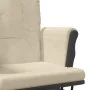 Sillón de lactancia con taburete tela blanco crema de vidaXL, Mecedoras - Ref: Foro24-351668, Precio: 263,76 €, Descuento: %