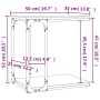 Mesa auxiliar madera contrachapada negro 50x35x52 cm de vidaXL, Mesas auxiliares - Ref: Foro24-825812, Precio: 26,79 €, Descu...