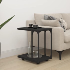Mesa auxiliar con ruedas madera negra 50x35x55,5 cm de vidaXL, Mesas auxiliares - Ref: Foro24-825807, Precio: 43,29 €, Descue...