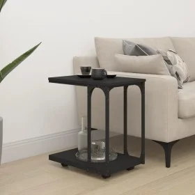 Mesa auxiliar con ruedas madera negra 50x35x55,5 cm de vidaXL, Mesas auxiliares - Ref: Foro24-825807, Precio: 42,62 €, Descue...