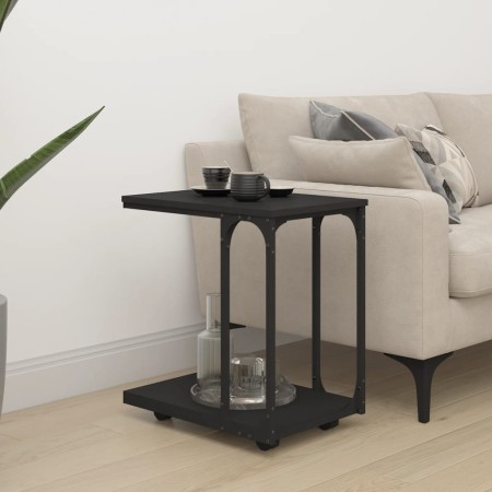 Mesa auxiliar con ruedas madera negra 50x35x55,5 cm de vidaXL, Mesas auxiliares - Ref: Foro24-825807, Precio: 43,29 €, Descue...