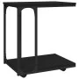 Mesa auxiliar con ruedas madera negra 50x35x55,5 cm de vidaXL, Mesas auxiliares - Ref: Foro24-825807, Precio: 42,62 €, Descue...