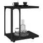 Mesa auxiliar con ruedas madera negra 50x35x55,5 cm de vidaXL, Mesas auxiliares - Ref: Foro24-825807, Precio: 42,62 €, Descue...