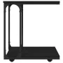 Mesa auxiliar con ruedas madera negra 50x35x55,5 cm de vidaXL, Mesas auxiliares - Ref: Foro24-825807, Precio: 42,62 €, Descue...