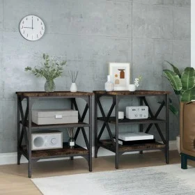 Mesas auxiliares 2 uds madera color roble ahumado 40x42x50 cm by vidaXL, Side tables - Ref: Foro24-825777, Price: 43,75 €, Di...