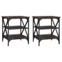 Mesas auxiliares 2 uds madera color roble ahumado 40x42x50 cm de vidaXL, Mesas auxiliares - Ref: Foro24-825777, Precio: 43,75...