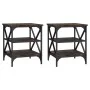 Mesas auxiliares 2 uds madera color roble ahumado 40x42x50 cm de vidaXL, Mesas auxiliares - Ref: Foro24-825777, Precio: 43,75...
