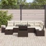Conjunto de sofá de jardín 8 pcs Marrón ratán sintético en Sofás de exterior | Comprar online en Foru.es