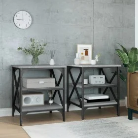 Mesas auxiliares 2 uds madera gris Sonoma 40x42x50 cm de vidaXL, Mesas auxiliares - Ref: Foro24-825779, Precio: 52,19 €, Desc...