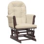 Sillón de lactancia con taburete tela blanco crema de vidaXL, Mecedoras - Ref: Foro24-351665, Precio: 258,25 €, Descuento: %