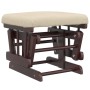 Sillón de lactancia con taburete tela blanco crema de vidaXL, Mecedoras - Ref: Foro24-351665, Precio: 258,25 €, Descuento: %