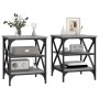 Mesas auxiliares 2 uds madera gris Sonoma 40x42x50 cm de vidaXL, Mesas auxiliares - Ref: Foro24-825779, Precio: 52,68 €, Desc...