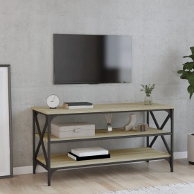Mueble para TV madera contrachapada roble Sonoma 100x40x50 cm de vidaXL, Mesas auxiliares - Ref: Foro24-825793, Precio: 62,51...