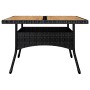 Set de comedor de jardín 9 pzas ratán PE y madera acacia negro en Conjuntos de jardín | Comprar online en Foru.es