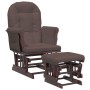 Sillón de lactancia con taburete tela marrón de vidaXL, Mecedoras - Ref: Foro24-351664, Precio: 249,61 €, Descuento: %