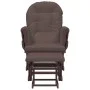 Sillón de lactancia con taburete tela marrón de vidaXL, Mecedoras - Ref: Foro24-351664, Precio: 245,99 €, Descuento: %