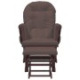 Sillón de lactancia con taburete tela marrón de vidaXL, Mecedoras - Ref: Foro24-351664, Precio: 249,61 €, Descuento: %