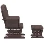 Sillón de lactancia con taburete tela marrón de vidaXL, Mecedoras - Ref: Foro24-351664, Precio: 245,99 €, Descuento: %