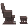 Sillón de lactancia con taburete tela marrón de vidaXL, Mecedoras - Ref: Foro24-351664, Precio: 249,61 €, Descuento: %