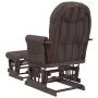 Sillón de lactancia con taburete tela marrón de vidaXL, Mecedoras - Ref: Foro24-351664, Precio: 245,99 €, Descuento: %