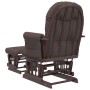 Sillón de lactancia con taburete tela marrón de vidaXL, Mecedoras - Ref: Foro24-351664, Precio: 249,61 €, Descuento: %