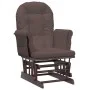 Sillón de lactancia con taburete tela marrón de vidaXL, Mecedoras - Ref: Foro24-351664, Precio: 245,99 €, Descuento: %
