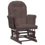 Sillón de lactancia con taburete tela marrón de vidaXL, Mecedoras - Ref: Foro24-351664, Precio: 249,61 €, Descuento: %