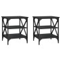 Mesas auxiliares 2 uds madera contrachapada negro 40x42x50 cm de vidaXL, Mesas auxiliares - Ref: Foro24-825773, Precio: 52,62...