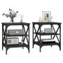 Mesas auxiliares 2 uds madera contrachapada negro 40x42x50 cm de vidaXL, Mesas auxiliares - Ref: Foro24-825773, Precio: 52,62...