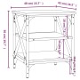 Mesas auxiliares 2 uds madera contrachapada negro 40x42x50 cm de vidaXL, Mesas auxiliares - Ref: Foro24-825773, Precio: 52,62...