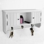Armario de pared para llaves y joyas con puertas y ganchos de vidaXL, Taquillas y armarios de almacenamiento - Ref: Foro24-24...