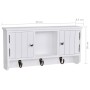 Armario de pared para llaves y joyas con puertas y ganchos de vidaXL, Taquillas y armarios de almacenamiento - Ref: Foro24-24...