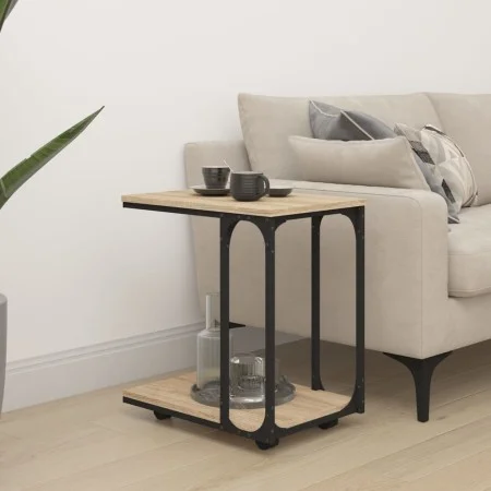 Side table with Sonoma oak wood wheels 50x35x55.5 cm by vidaXL, Side tables - Ref: Foro24-825808, Price: 50,08 €, Discount: %