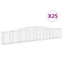 Cestas de gaviones 25 uds forma de arco hierro 400x30x60/80 cm de vidaXL, Maceteros y jardineras - Ref: Foro24-3145811, Preci...