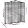 Cestas de gaviones 2 uds forma de arco hierro 200x30x200/220 cm de vidaXL, Maceteros y jardineras - Ref: Foro24-3145535, Prec...