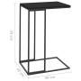 Mesa auxiliar de madera contrachapada negro 40x30x59 cm en Mesas de centro | Comprar online en Foru.es