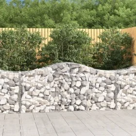 Gabion baskets 4 units arch shape iron 200x50x80/100 cm by vidaXL, Pots and planters - Ref: Foro24-3145621, Price: 314,41 €, ...