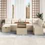 Conjunto de sofá de jardín 9 pcs Beige ratán sintético en Sofás de exterior | Comprar online en Foru.es