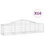 Cestas de gaviones 14 uds forma de arco hierro 200x50x40/60 cm de vidaXL, Maceteros y jardineras - Ref: Foro24-3145589, Preci...