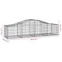 Cestas de gaviones 14 uds forma de arco hierro 200x50x40/60 cm de vidaXL, Maceteros y jardineras - Ref: Foro24-3145589, Preci...