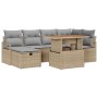 Conjunto de sofá de jardín 7 pcs Beige ratán sintético en Sofás de exterior | Comprar online en Foru.es