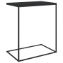 Mesa auxiliar de madera contrachapada negro 55x35x66 cm en Mesas de centro | Comprar online en Foru.es