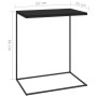 Mesa auxiliar de madera contrachapada negro 55x35x66 cm en Mesas de centro | Comprar online en Foru.es